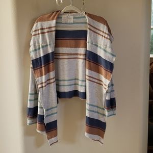 O'Neill Beach Duster size large blue, white, brown